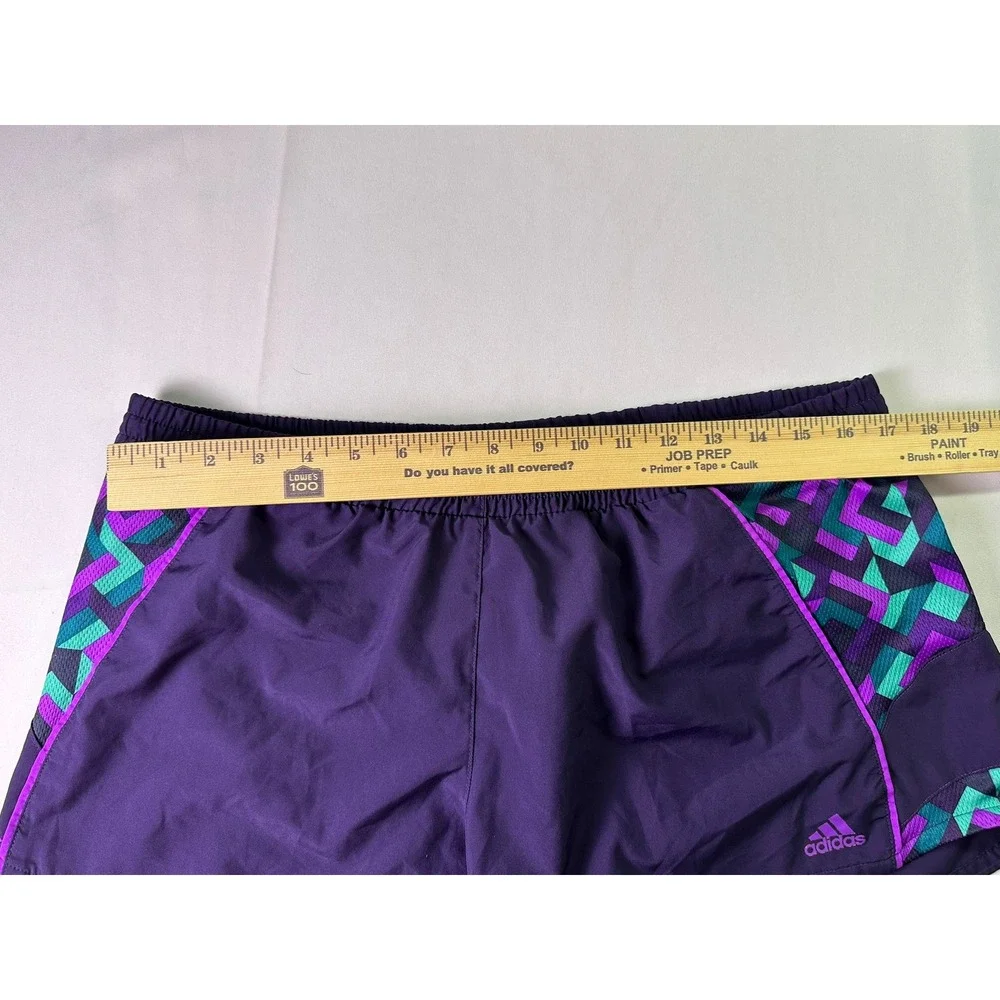 Adidas Climalite Women's Large Purple Geometric Print Running Athletic‎ Shorts L